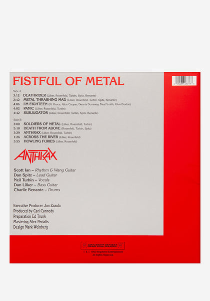 Anthrax-Fistful Of Metal Exclusive LP (Smashing) Color Vinyl