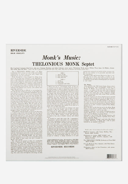 Monk's Music Thelonious Monk〜オリジナルLPレコード Thelonious Monk-Monk's Music LP – Newbury Comics