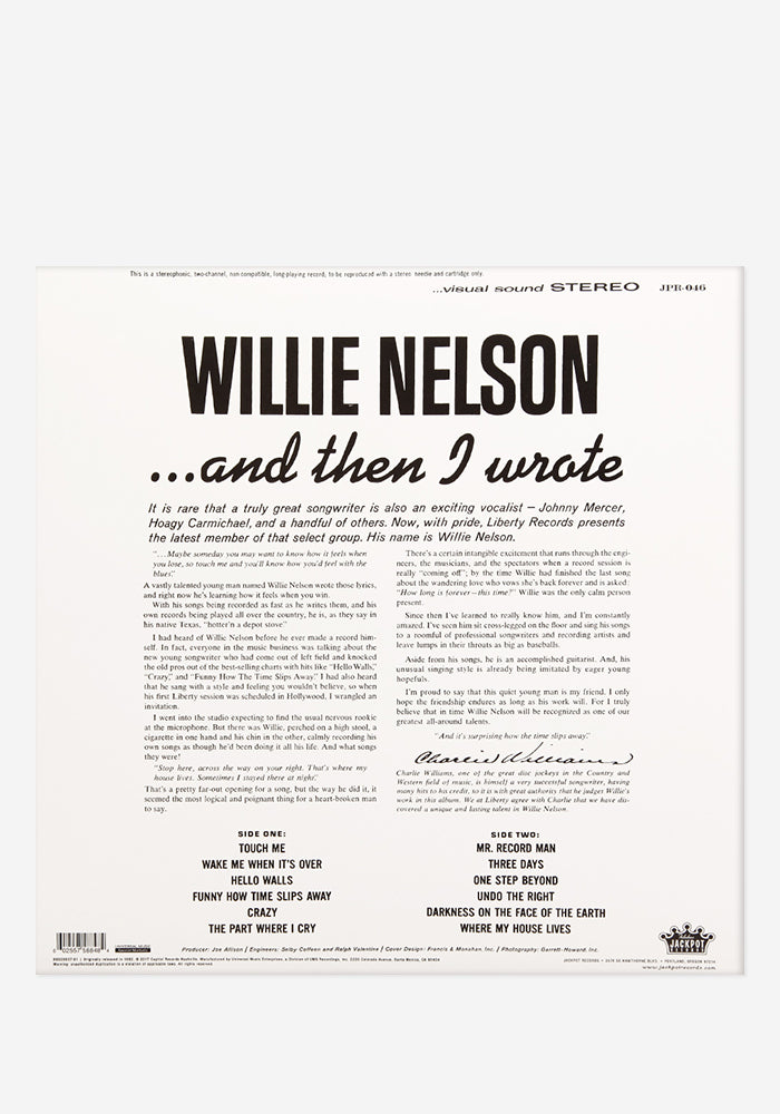 WILLIE NELSON …And Then I Wrote Exclusive LP