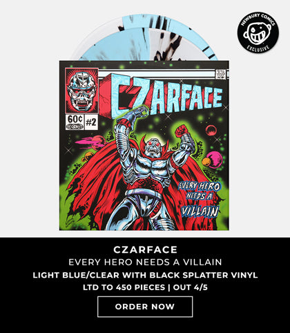 Czarface - Every Hero Needs A Villain, Light Blue/Clear With Black Splatter Vinyl | LTD to 450 Pieces, Out 4/5
