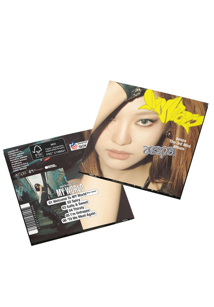AESPA My World - The 3rd Mini Album (Ningning Version) CD With Bonus Trading Card
