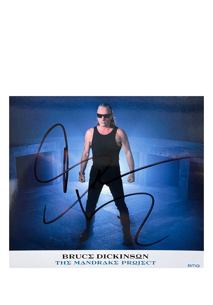 Bruce Dickinson signed photo postcard