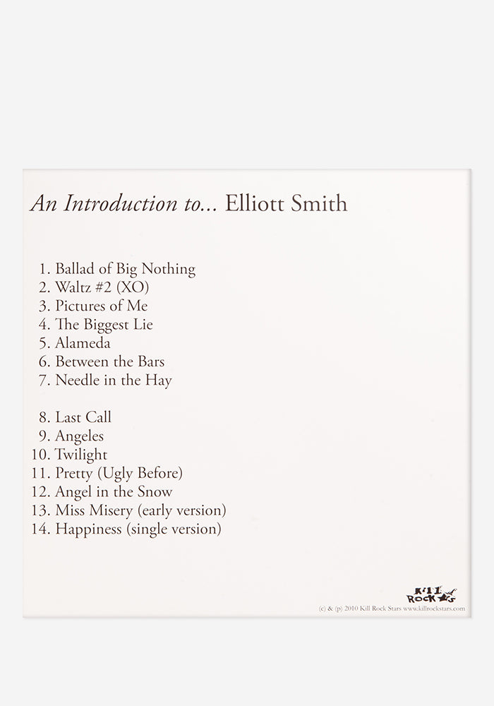 An Introduction To… Elliott Smith back cover