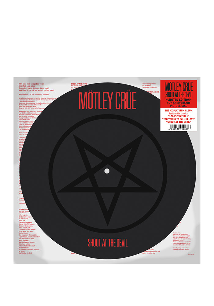 MOTLEY CRUE Shout At The Devil LP (Picture Disc)