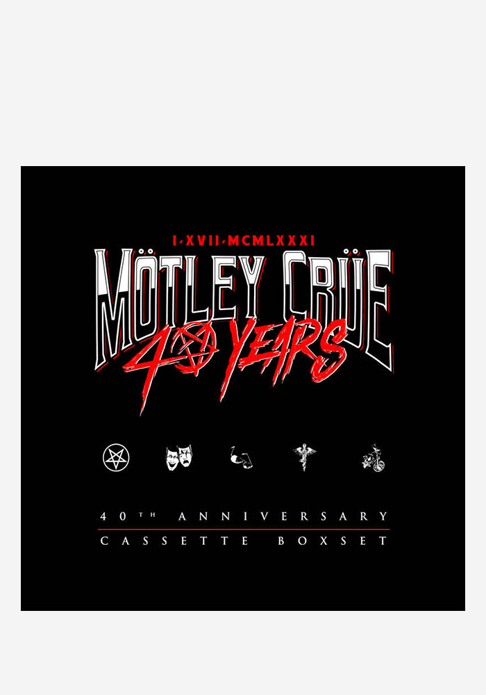 MOTLEY CRUE 40th Anniversary 5 Cassette Box Set