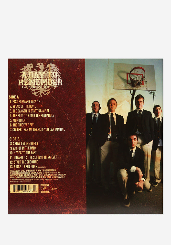 A DAY TO REMEMBER For Those Who Have Heart Exclusive LP