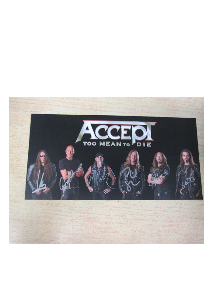 ACCEPT Too Mean To Die CD With Autographed Postcard