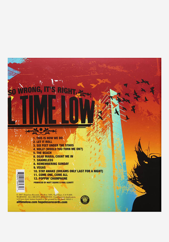 ALL TIME LOW So Wrong It's Right Exclusive LP (Smash)