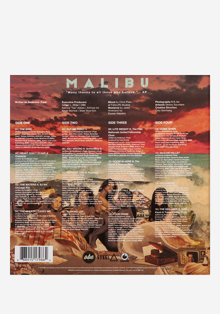 Anderson Paak-Malibu 2 Color Vinyl Newbury