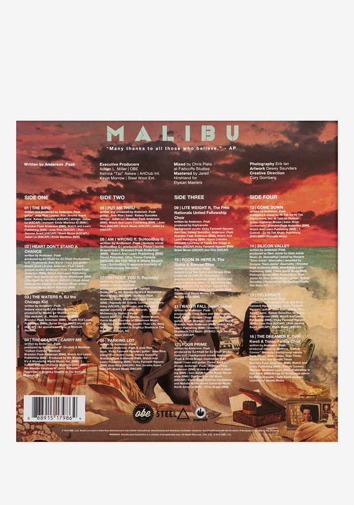 ANDERSON PAAK Malibu Exclusive 2 LP