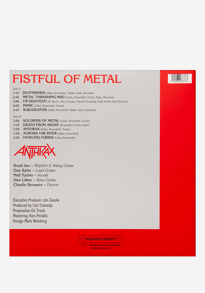 ANTHRAX Fistful Of Metal Exclusive LP (Smashing)