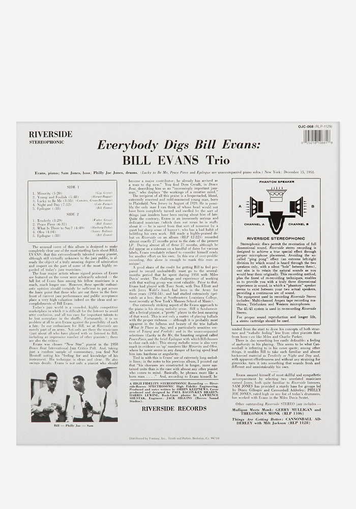 BILL EVANS Everybody Digs Bill Evans Exclusive LP