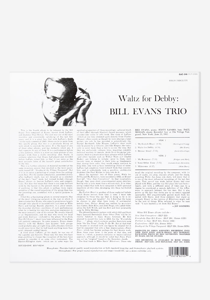 BILL EVANS TRIO Waltz For Debby Exclusive LP