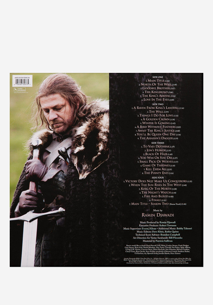 RAMIN DJAWADI Soundtrack - Game Of Thrones Exclusive 2 LP Picture Disc