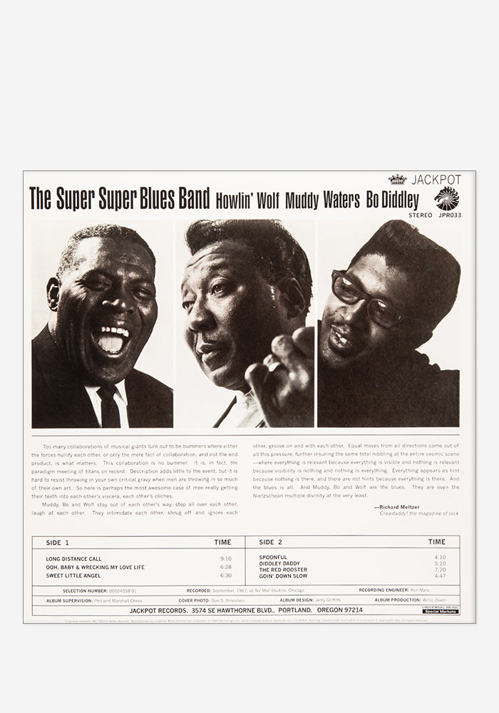 HOWLIN' WOLF, MUDDY WATERS & BO DIDDLEY The Super Super Blues Band Exclusive LP