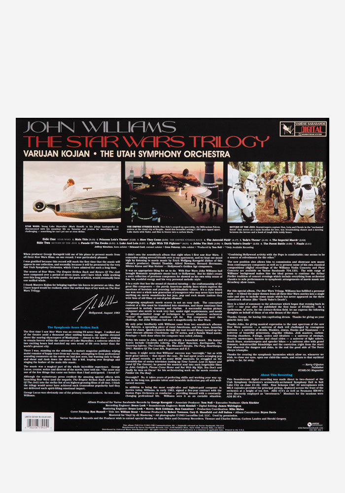 JOHN WILLIAMS Soundtrack - The Star Wars Trilogy Exclusive LP (Lightsaber)