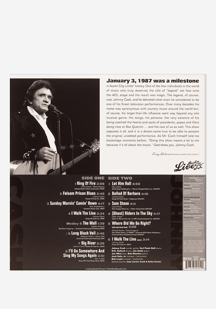 JOHNNY CASH Johnny Cash: Live From Austin, TX Exclusive LP