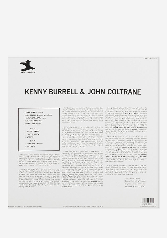 JOHN COLTRANE & KENNY BURRELL Burrell & Coltrane Exclusive LP