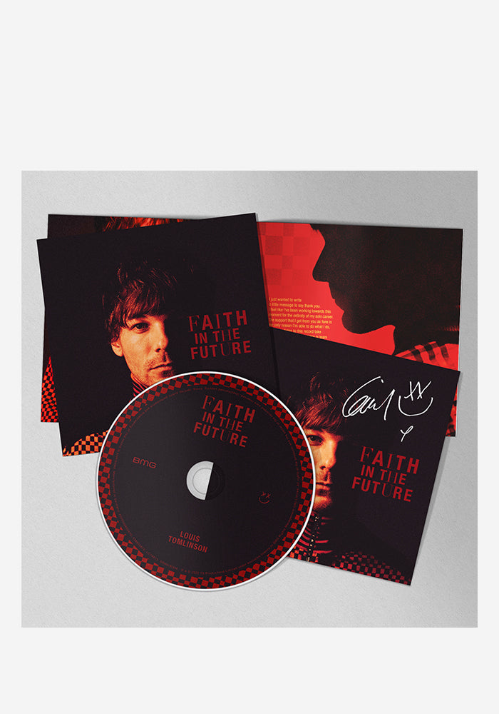 Golden Discs on X: Louis Tomlinson's second album “Faith In the Future” is  just around the corner! Get your hands on our exclusive signed CD and  translucent red vinyl now 🔥 📍Out