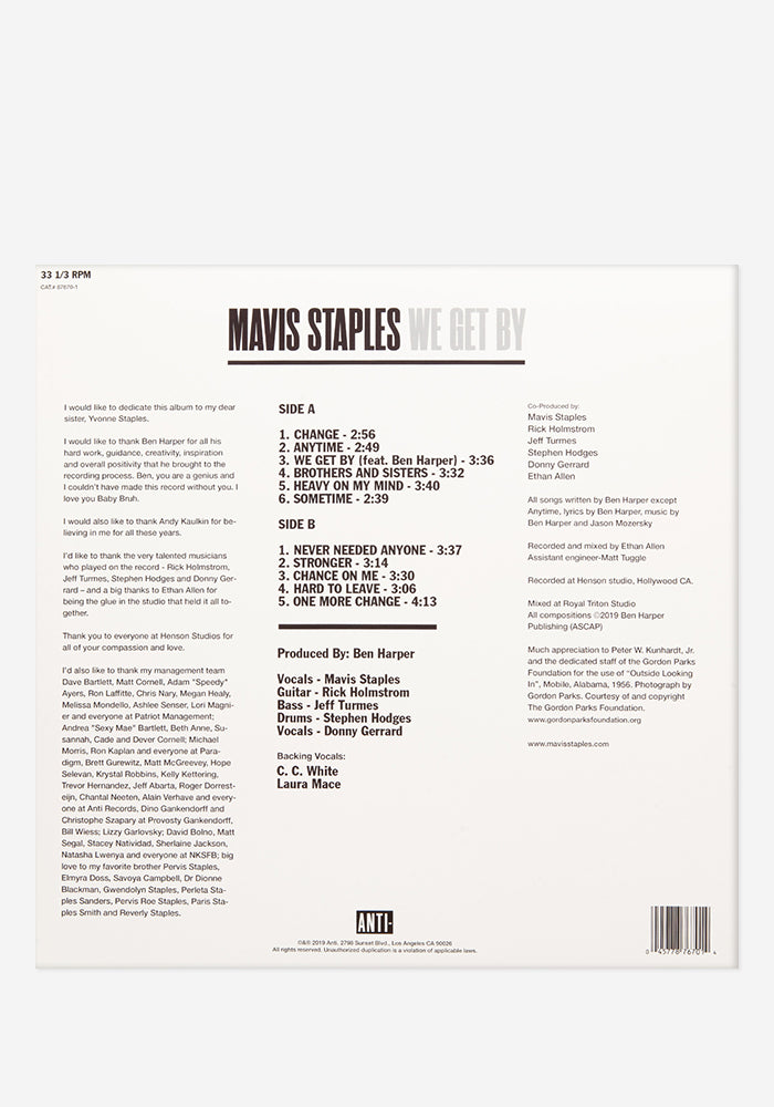 MAVIS STAPLES We Get By Exclusive LP
