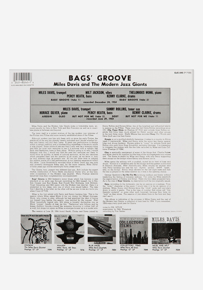Miles Davis-Bag's Groove Exclusive LP – Newbury Comics