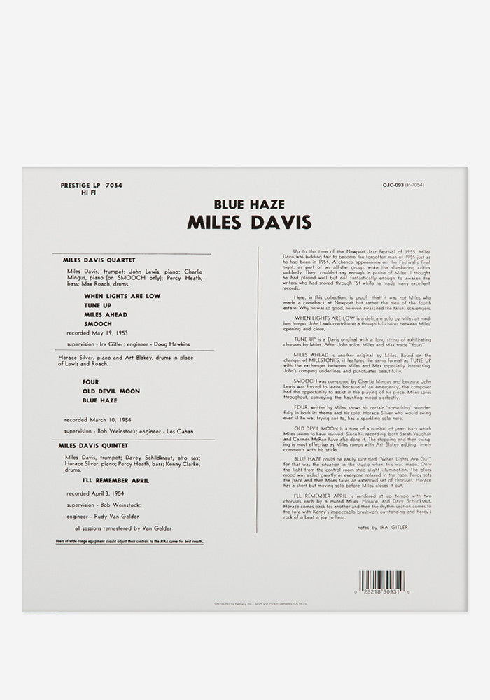 MILES DAVIS Blue Haze Exclusive LP
