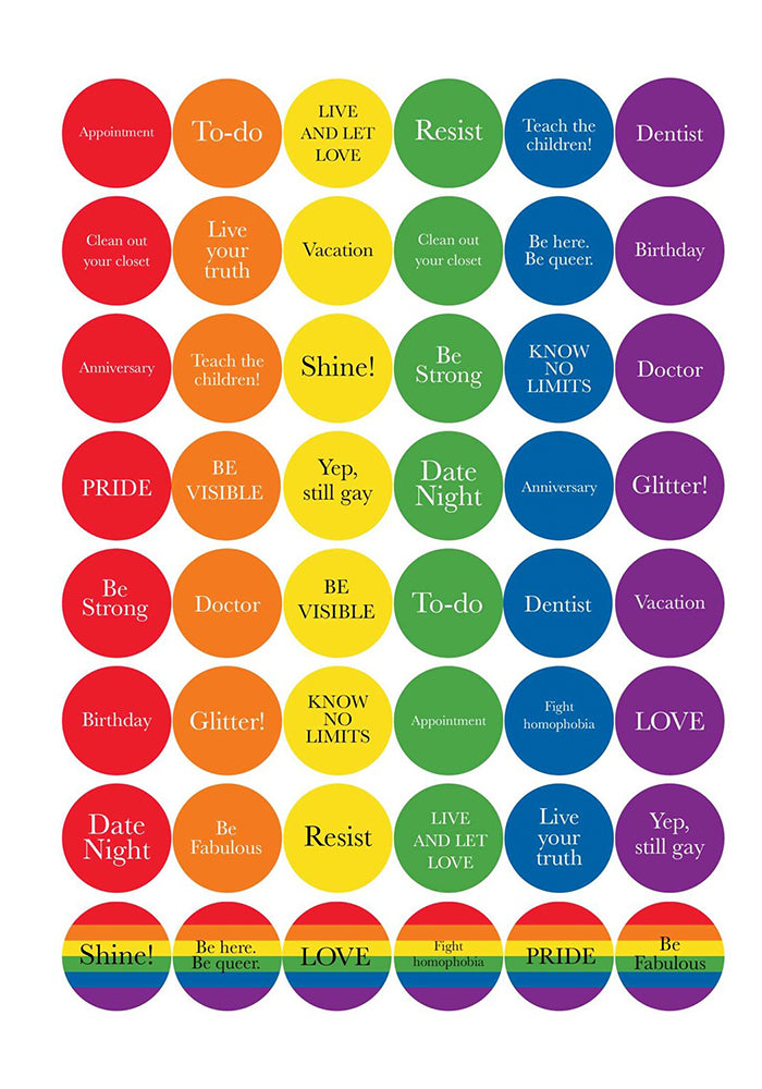 PRIDE The Gay Agenda Undated Calendar