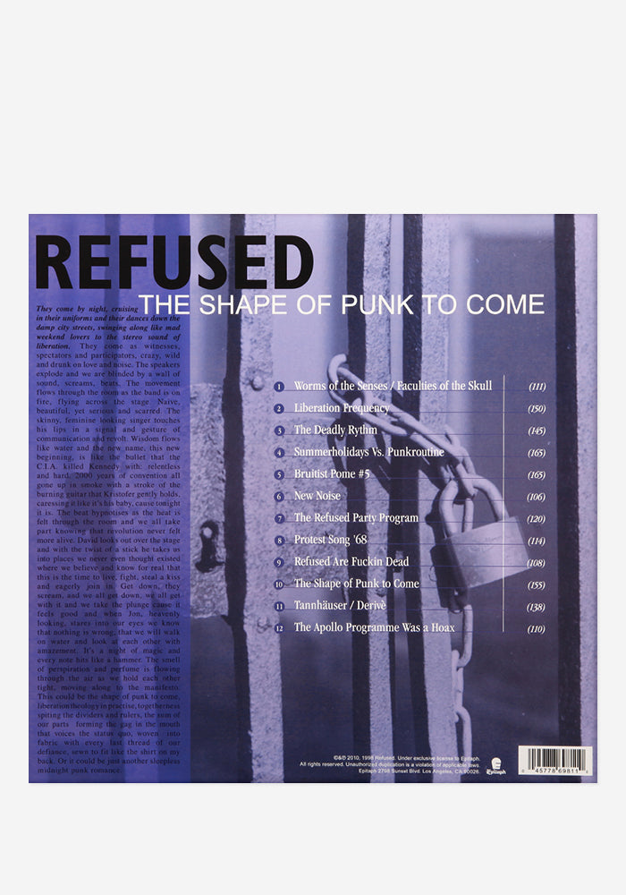 REFUSED The Shape Of Punk To Come Exclusive 2 LP