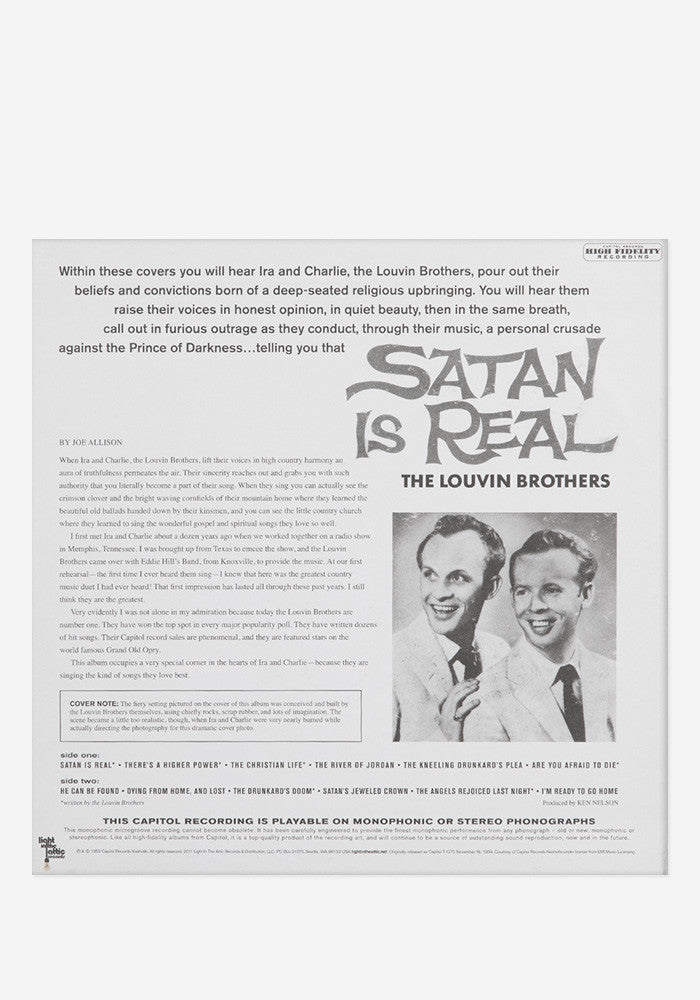 THE LOUVIN' BROTHERS Satan Is Real Exclusive LP