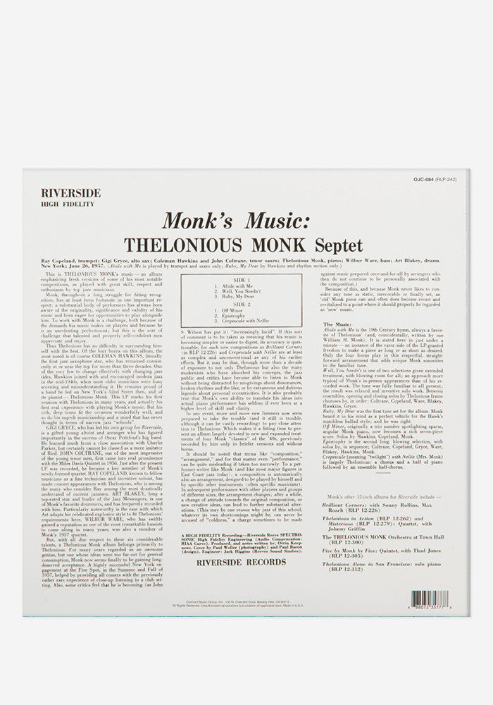 Thelonious Monk-Monk's Music LP – Newbury Comics Thelonious Monk-Monk's Music LP – Newbury Comics