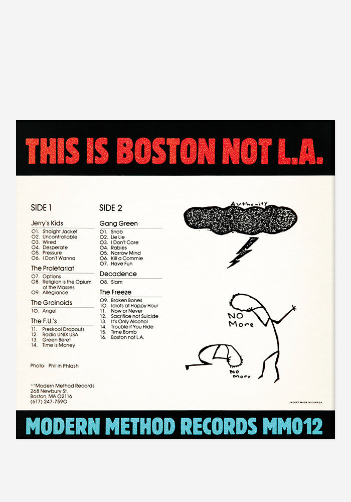 VARIOUS ARTISTS This Is Boston, Not L.A. Exclusive LP (Tripped)